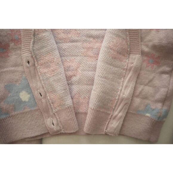 For Love & Lemons Women's Sz Large Lavender Puff Sleeve Willow Cropped Sweater - Picture 3 of 11